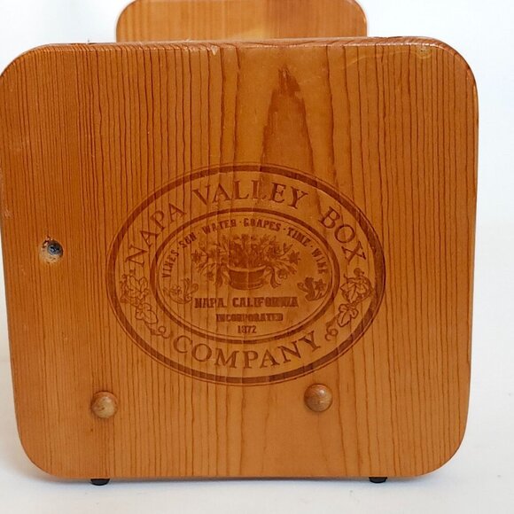 Napa Valley Box Co CD Rack Holder WOOD CD DVD VHS Book Cassette Shelf MEDIA - Picture 4 of 5